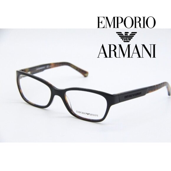 Emporio Armani EA 3004 Black Brown 5049 Optical/Prescription Eyeglasses Frame - Picture 1 of 15